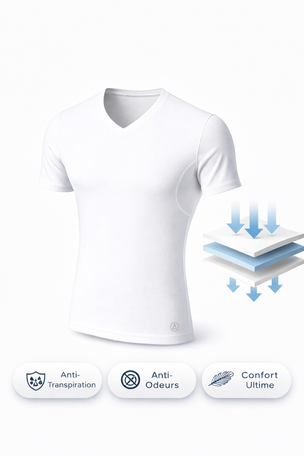 AURELIX – T-Shirt Anti-Transpiration Invisible